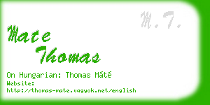 mate thomas business card