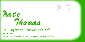 mate thomas business card